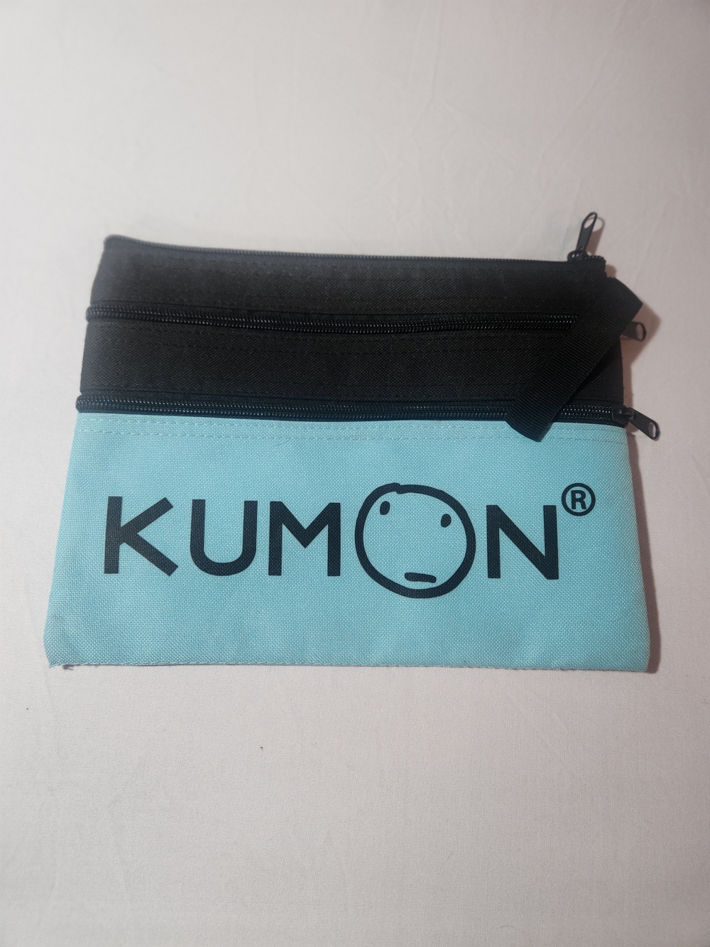 Kumon Light Blue and Black Zip Pouch